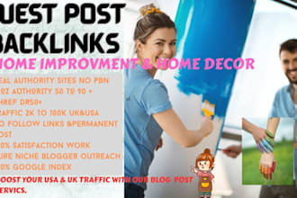 do a home decor guest post on a high da website