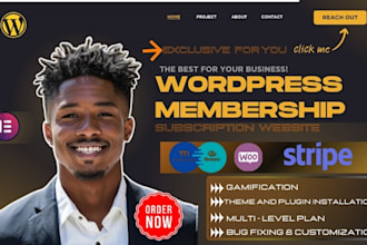 membership website or subscription website, wordpress membership with payment