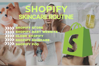 design skincare product shopify store beauty store skin care shopify website