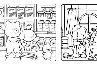 create puzzles,work sheets, mazes,kids coloring pages ,etc