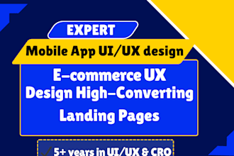 be mobile app UI UX design ecommerce UX optimization landing page UX minimalist