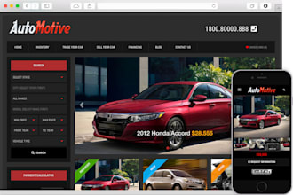 create a wordpress automotive car dealership website