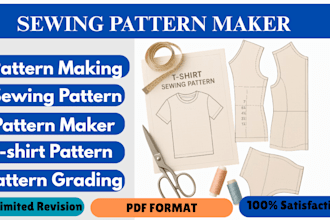 be your sewing pattern maker grading for tshirt and all clothing apparel