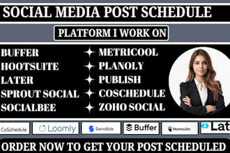 schedule your social media posts via loomly buffer hootsuite sendible later