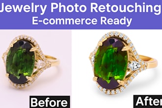 do high end jewelry photo retouching for ecommerce and amazon
