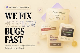 fix webflow issues, bugs, and responsive and cms issues
