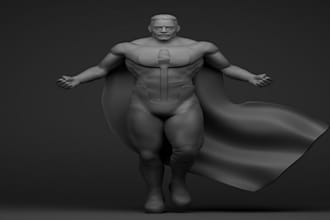 do custom 3d modelling, 3d sculpting, 3d texturing stl file for 3d printing