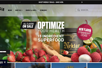 design nutraceutical ecommerce website nootropic health store supplement website