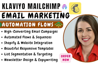 setup klaviyo email automation flows shopify sms marketing campaign mailchimp