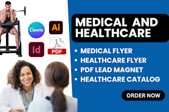 design self help fitness healthcare medical flyer brochure catalog ebook