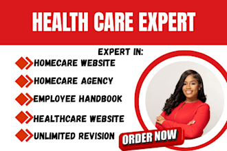design a professional home care, healthcare staffing, or recruitment agency webs