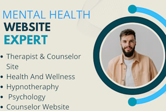 design mental health, therapy website, psychiatrist, psychology, medical website