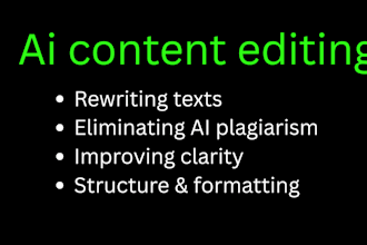proofread, edit and format any document and remove ai