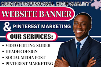 design website banner, web banner, web slider, pinterest marketing