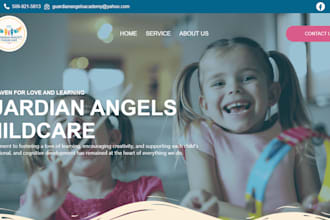 design daycare, preschool, kindergarten, childcare websites