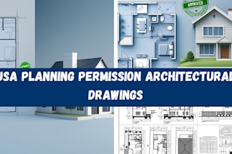 architectural drawing for usa planning permission   documentation and apply