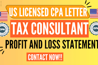 do cpa verification letter, profit and loss, financial audit tax audit
