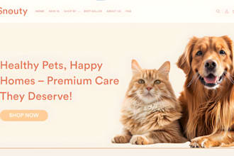design pet shopify store pet store pet website pet dropshipping store