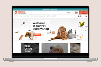 design pet website pet shopify store pet supplies pet store dropshipping store