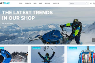 design profitable sport shopify sport accessories store sport wear website