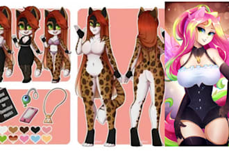 draw unique oc charcter furry art, fursona anthro