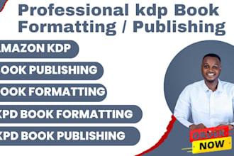 format and publish book on amazon KDP kindle book formatting and book publishing