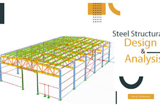 design and analysis steel structure with load calculation