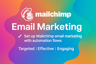 set up mailchimp email marketing with automation flows