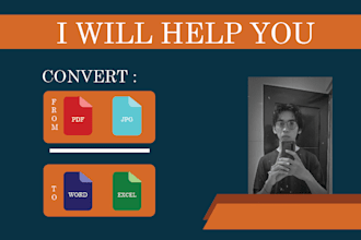 accurately retype PDF or image jpg to word or excel