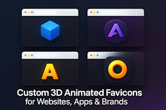 design custom 3d animated favicons for websites, apps, and modern web browsers