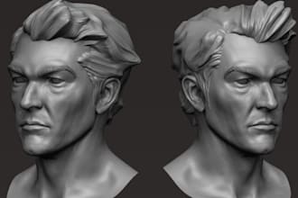 sculpt 3d miniature,head bust,action figure,3d face,3d bjd figurine,stl 3d print