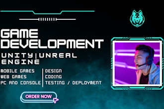 build 2d 3d unity mobile game development unreal engine 2d 3d game assets design