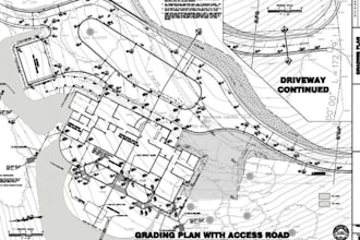 create topographic survey drawings, site grading plan and land surveyor