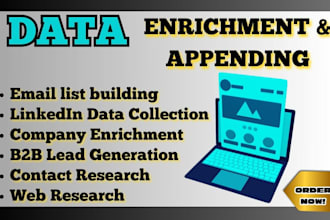 do linkedin data enrichment, email list building, contact email finding