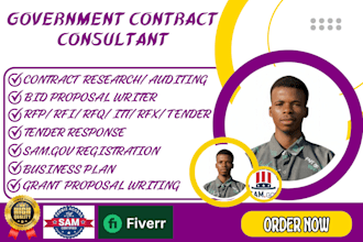 write and prepare winning bid proposal, government contract, rfp, rfq, tender