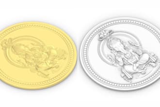 custom 3d coin design bas relief challenge coin 3d medalion cnc stl file zbrush