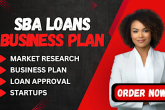 write your sba approved business plan for bank or loan funding