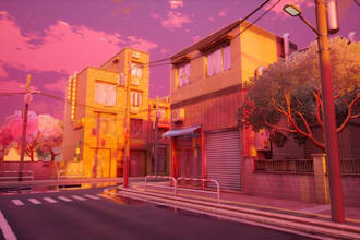 create 3d game environment environment design level design stylized assets