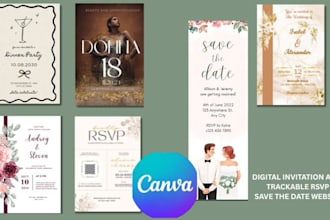 design your digital rsvp save the date form and electronic wedding invitation