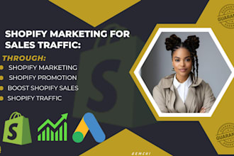 boost shopify sales traffic with shopify marketing, sales funnel and promotion