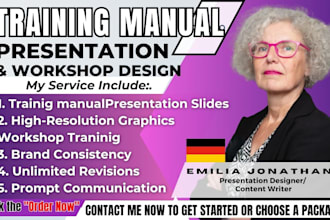 create instruction training manual online course ebook, workshop, user guide