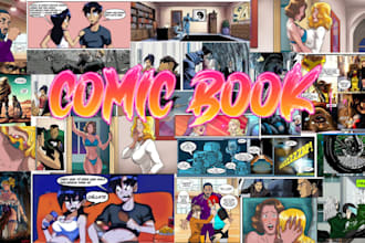 draw comic book illustration comic cover storyboard graphic novel as nsfw artist