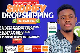 build a converting shopify dropshipping store, shopify redesign, and product SEO