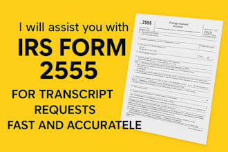 help you complete irs form 2555 for foreign earned income exclusion