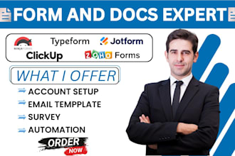 create clickup jotform typeform google form quiz form zoho form ninja form