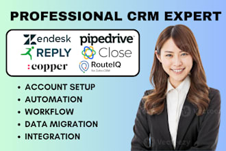 pipedrive automation close io  copper  rei reply jobber routeiq zendesk crm