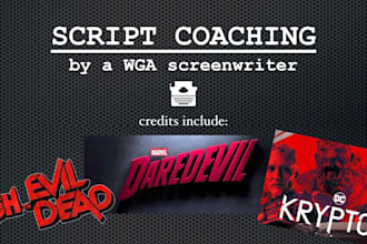 be a script coach for your script, writing, or screenplay