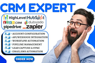 do hubspot gohighlevel automation zoho CRM pipedrive dubsado zapier integration