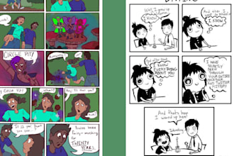 draw anime, manga, webtoon, comic strip, graphic novel, nsfw or superhero