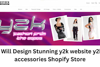 design 2k website fashion sunglasses shopify store y2k accessories website